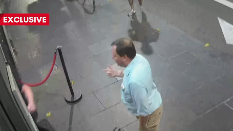 The man was trying to get back into the club when he was hit in the head by a chair thrown by his friend.