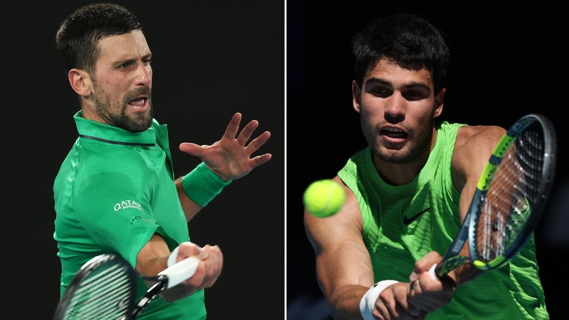 Novak Djokovic of Serbia (L) and Carlos Alcaraz of Spain will meet in the Australian Open Men’s Final