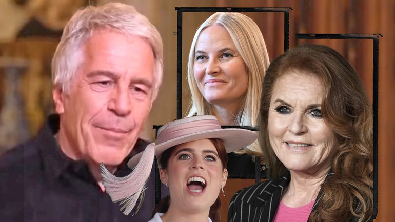 Jeffrey Epstein, Norwegian Crown Princess Mette-Marit., Princess Eugenie and Sarah Fergsuon.