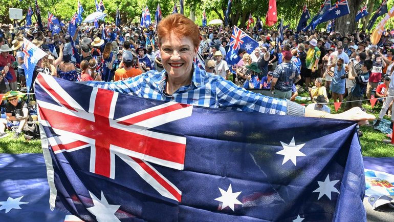 One Nation's popularity has spiked on the back of Pauline Hanson's anti-immigration stance. (Darren England/AAP PHOTOS)