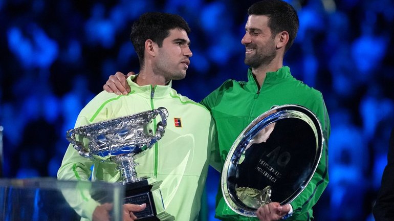 Carlos Alcaraz beat Novak Djokovic to win the Australian Open. 