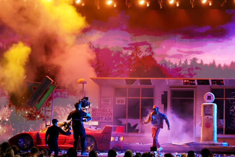 Tyler, the Creator performs onstage during the 68th GRAMMY Awards. (Photo by Kevin Winter/Getty Images for The Recording Academy)