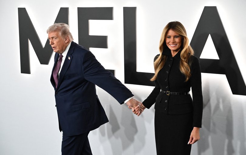 Donald Trump and Melania Trump at the gala premiere of her film.
