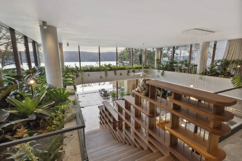 The home features a solid spotted gum staircase.
