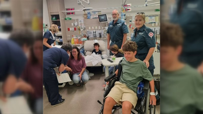 The family received first aid and were taken to hospital after being rescued.