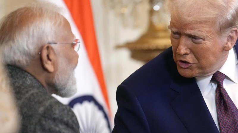 Indian Prime Minister Narendra Modi says he has had a call with US President Donald Trump. (AP PHOTO)