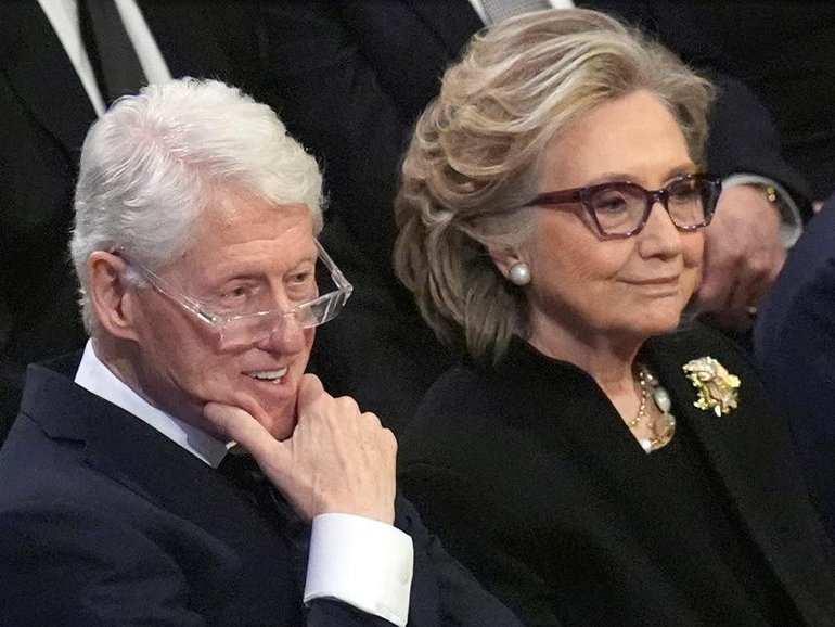Bill and Hillary Clinton are refusing to testify at the investigation into Jeffrey Epstein. (AP PHOTO)
