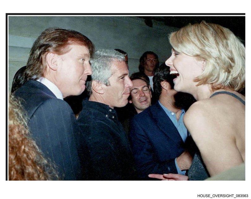 An image released in December 2025 shows Donald Trump with Jeffrey Epstein. 