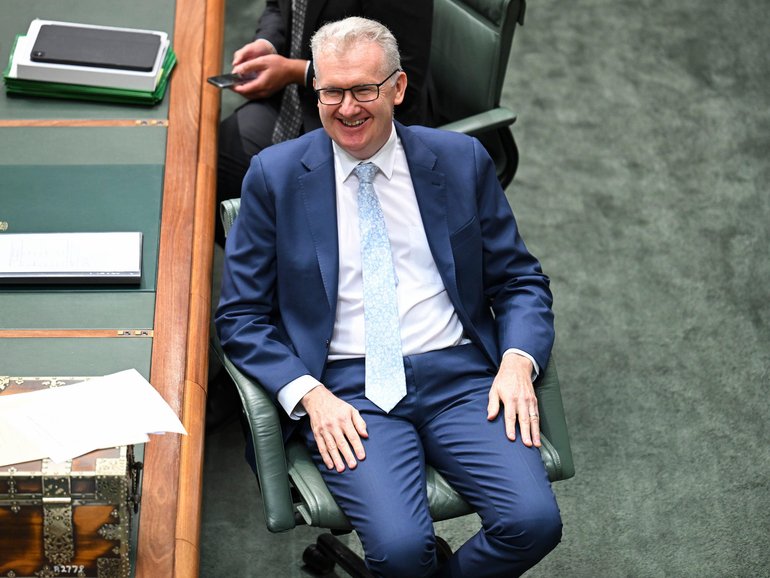 Tony Burke MP in the House of Representatives at Parliament House in Canberra. 
