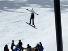 Horrifying footage shows the moment a young snowboarder plunges nine metres off a ski chairlift.