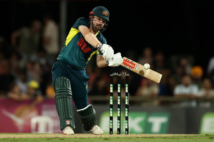 Travis Head takes time out from amassing a property portfolio to score another boundary. Picture: Getty