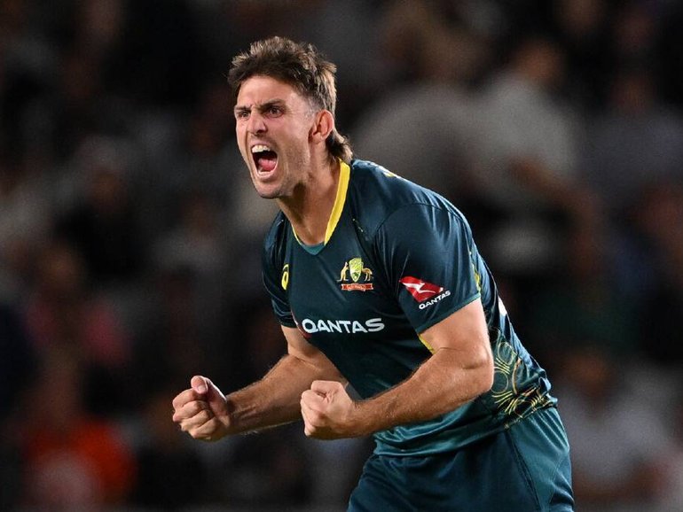 Mitch Marsh in action. Getty