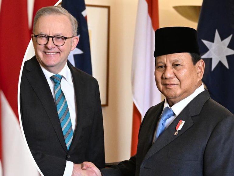Anthony Albanese and Prabowo Subianto are set to sign the deal they negotiated in November. (Lukas Coch/AAP PHOTOS)