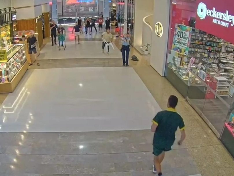 CCTV captured the moments before Ms Scott shot Cauchi. Picture: Supplied.