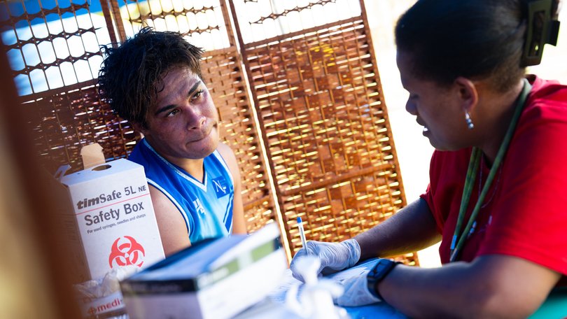 Isoa Fou, 26, wasn't ashamed to be getting a test and feels concerned about what’s going on in the country.