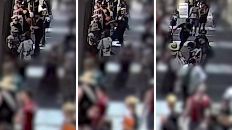 Footage shows a man allegedly throwing bomb into rally crowd