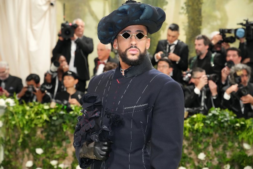 Bad Bunny ats he 2024 Met Gala.