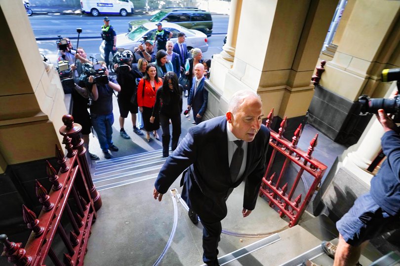 Tony Mokbel enters Melbourne Supreme Court.