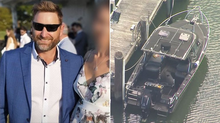 Search operation underway for Queensland father and husband Ash Haigh after his boat was found empty at sea.
