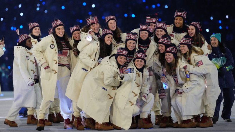 Team USA athletes were in good spirits. 