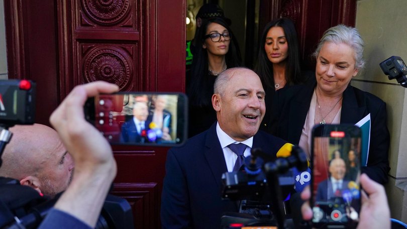 He was a happy man leaving court on Friday. Picture: NewsWire / Luis Enrique Ascui