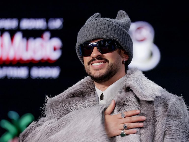 Bad Bunny says Super Bowl fans can expect a "huge party" infused with Puerto Rican culture. (EPA PHOTO)