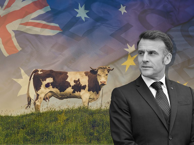An Australia-EU trade deal appears to be facing a challenge from the French President.