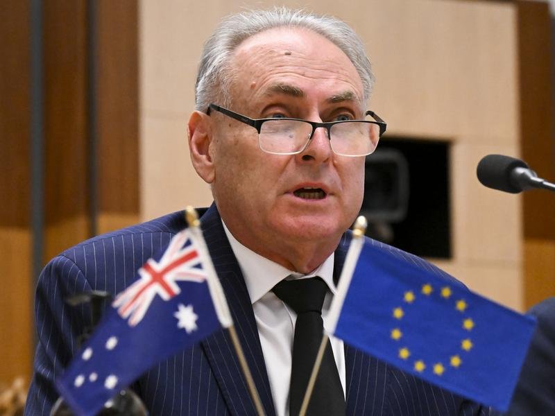 Trade Minister Don Farrell is racing to Europe after an Australia-EU deal visit was delayed.
