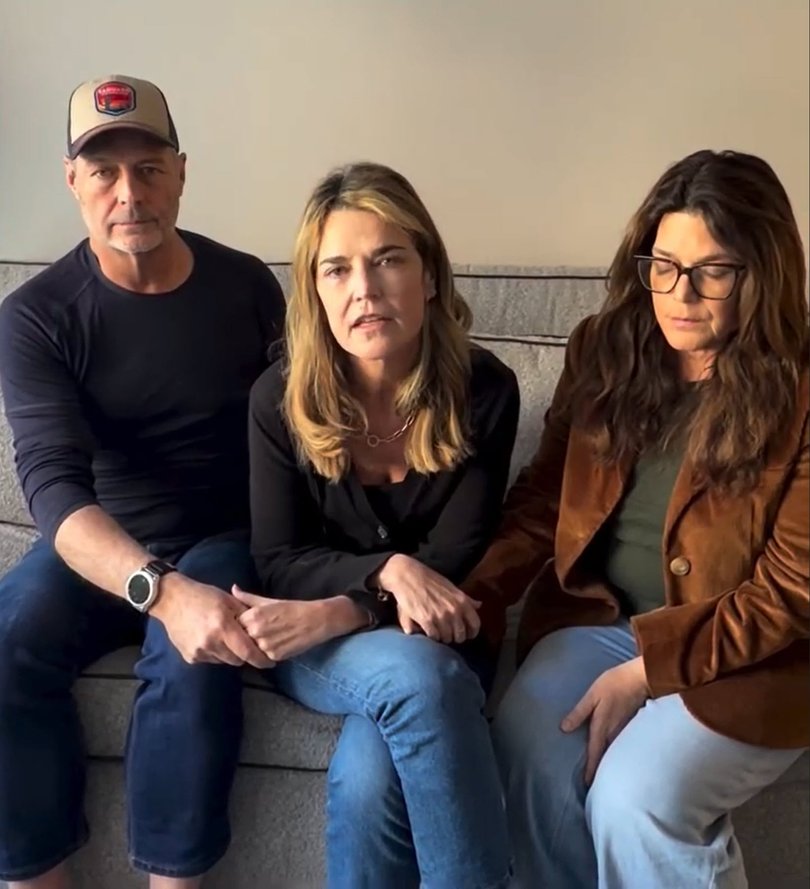In a subdued and cryptic new video shared on social media, pictured, Nancy’s children addressed the purported kidnapper, pleading for the return of their mother and promising to pay for her release. Guthrie’s daughter, Savannah, an anchor of the Today show on NBC, posted the 20-second message on her Instagram account as the search for her mother, an 84-year-old resident of Tucson, Arizona, dragged into its eighth day. Picture: Unknown