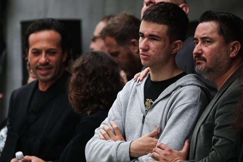 Families of the victims of the Bondi Terror attack gather at Bondi Pavilion to meet Isareli President Issac Herzog.