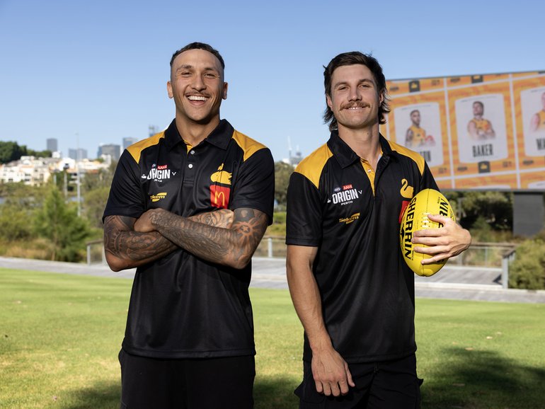 Shai Bolton and Liam Baker will both have different jumper numbers in AFL Origin to what they wear at their clubs.