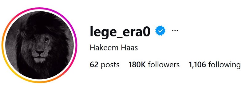 Payne Haas’ new Instagram handle.