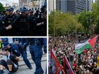 Intense scenes played out in Sydney during protests over Isaac Herzog's visit to Australia.