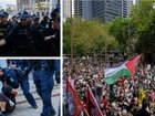 Intense scenes played out in Sydney during protests over Isaac Herzog's visit to Australia.