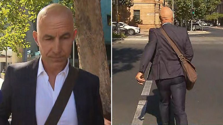 Warren Tredrea leaves court in Adelaide on Tuesday.