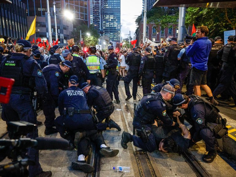 Many protesters had gone to Sydney Town Hall on Monday looking for confrontation. They found it.