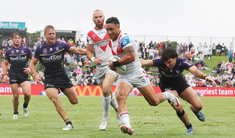 Valentine Holmes playing for the Dragons. Picture: Getty