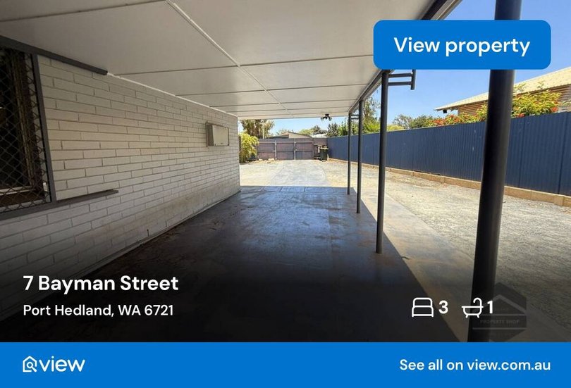 This family home with a pool costs close to $2000 per week in Port Headland.