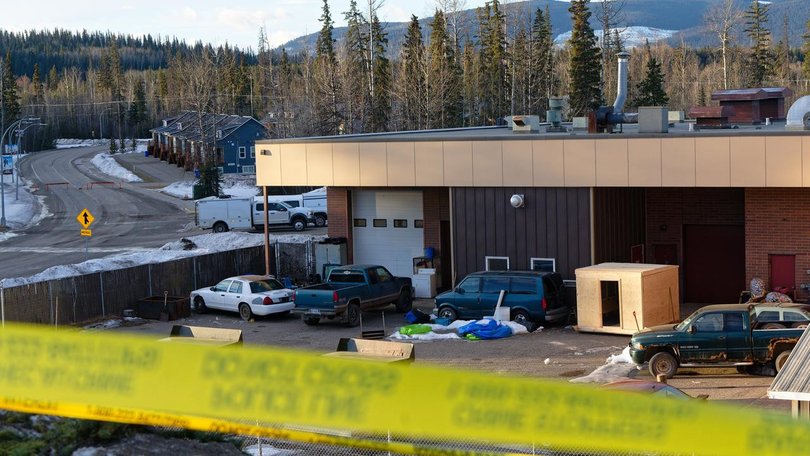 A teacher and five students were shot dead at Tumbler Ridge Secondary School in British Columbia. (AP PHOTO)