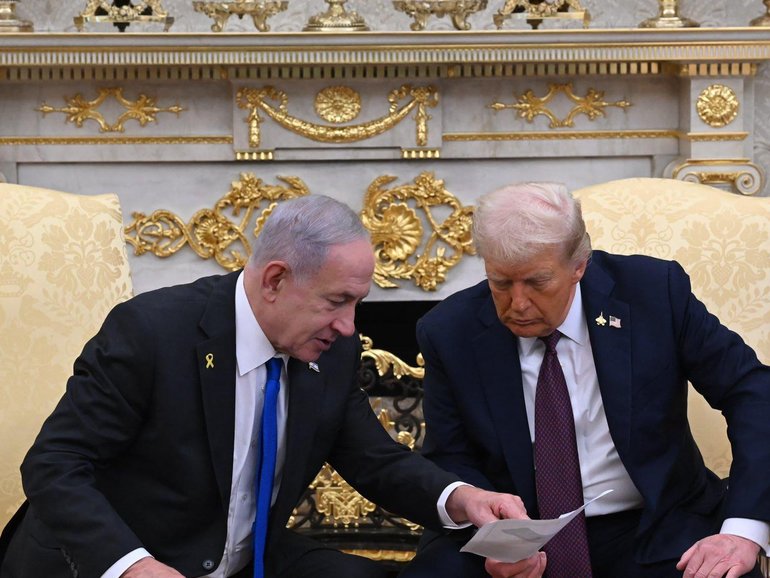 FILE: Israeli Prime Minister Benjamin Netanyahu and US President Donald Trump