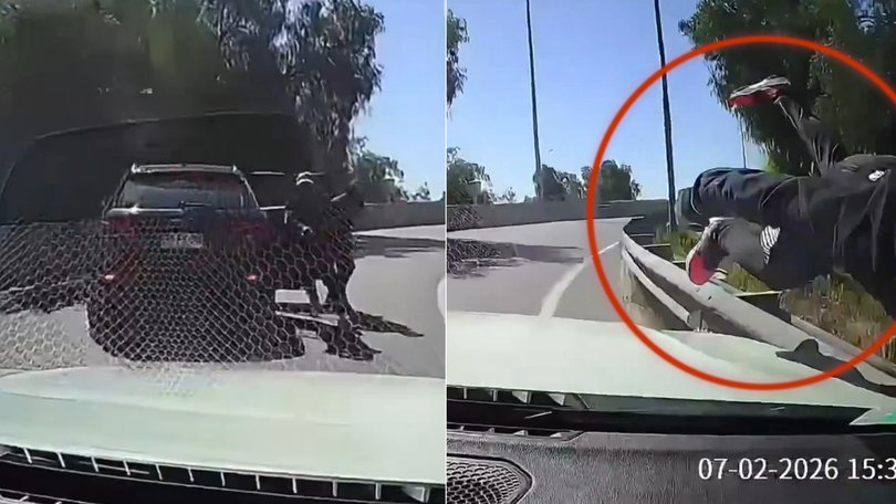 A terrifying armed roadside ambush unravelled when a targeted driver forced an escape, striking one suspect.