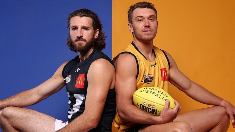 Marcus Bontempelli and Patrick Cripps will lead Victoria and WA respectively.