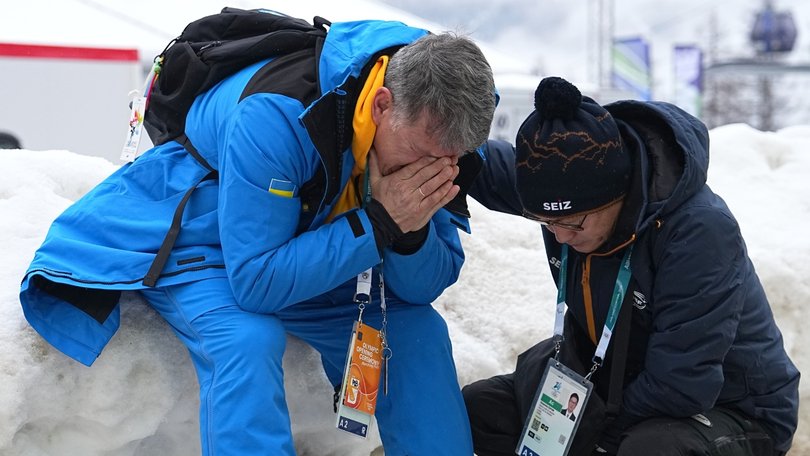 Vladyslav Heraskevych’s father Mykhailo was devastated after the ruling.