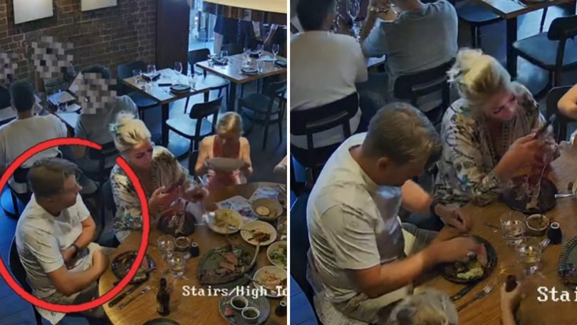 A Sydney restaurant has shared confronting CCTV footage after accusing diners of staging a complaint to avoid paying their bill.