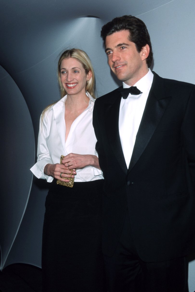 John F. Kennedy, Jr. and his wife Carolyn Bessette at the Whitney Museum of American Art in New York City in March 1999. 