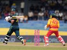 Glenn Maxwell was just one of three Aussie batters to reach double figures in the loss to Zimbabwe. (AP PHOTO)
