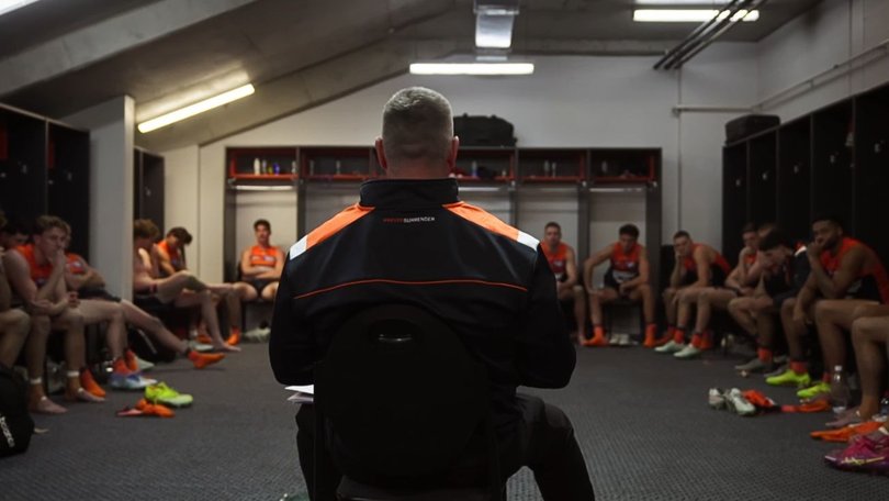 Viewers are given rare and exclusive access of the GWS rooms and coach Adam Kingsley’s fiery chats to his players.