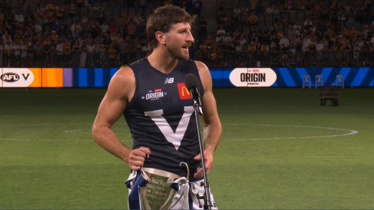 Marcus Bontempelli gives classy nod to EJ Whitten after leading Victoria to Origin win over Western Australia