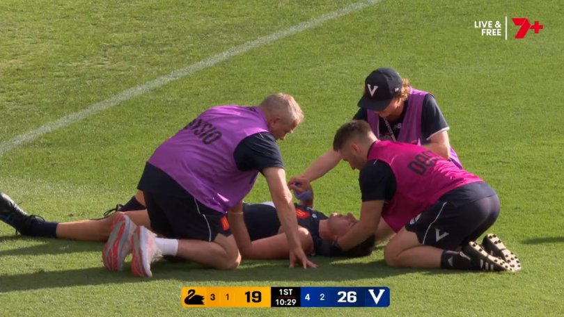 Jacob Weitering gets crushed.