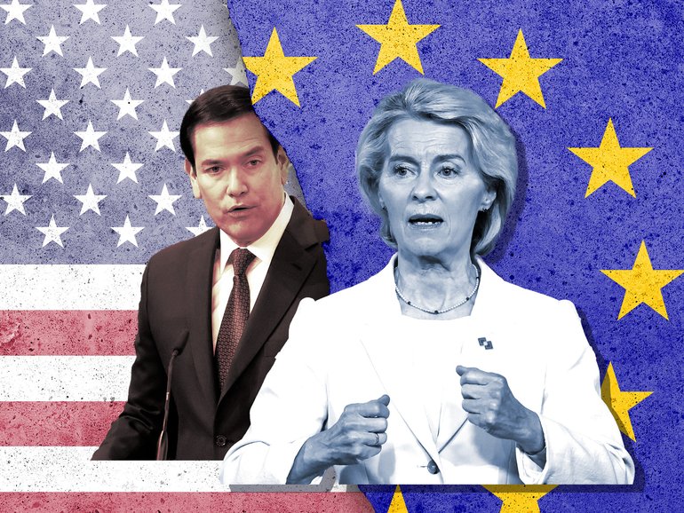 Marco Rubio and Ursula von de Leyen.